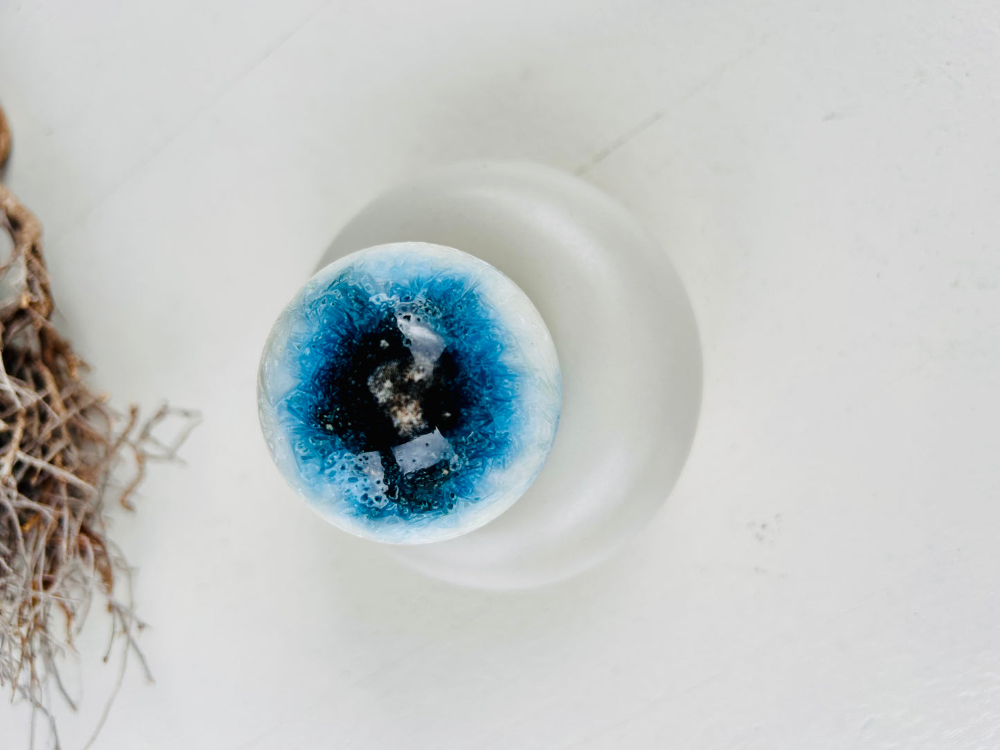 Boule de cristal de glace bleue (Glacèrite)
