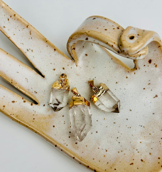 Pendentif en cristal de roche | Or