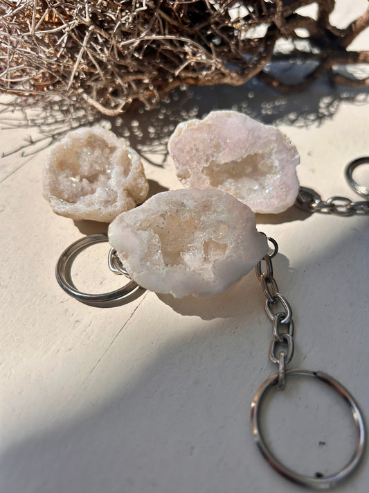 Porte-clés avec géode