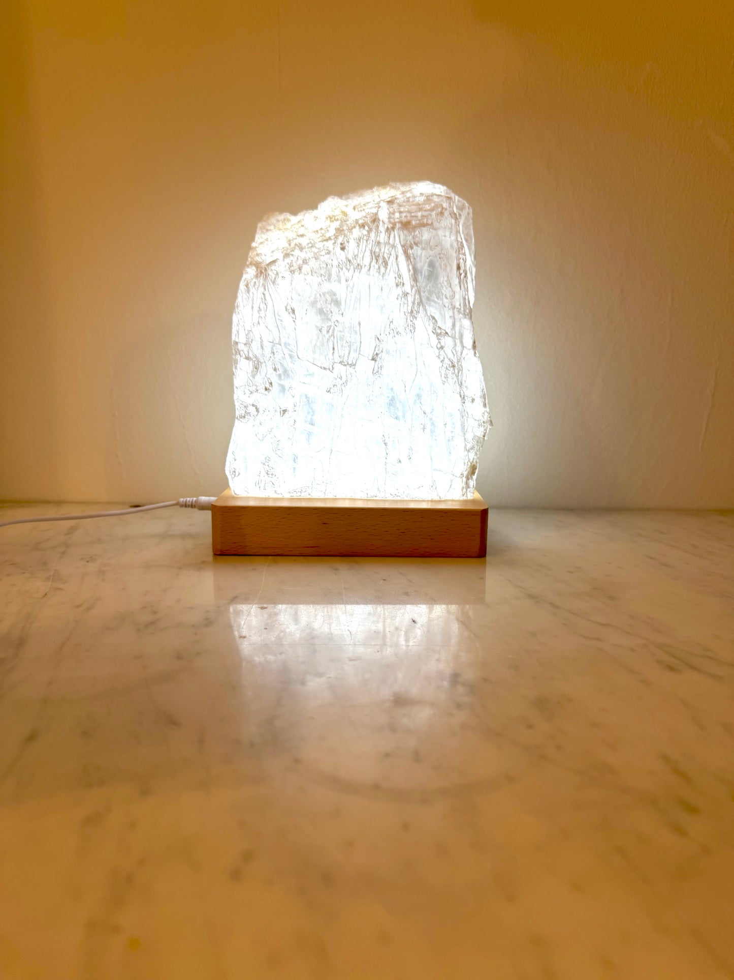 Selenit-Marienglas-Lampe | Limited Edition