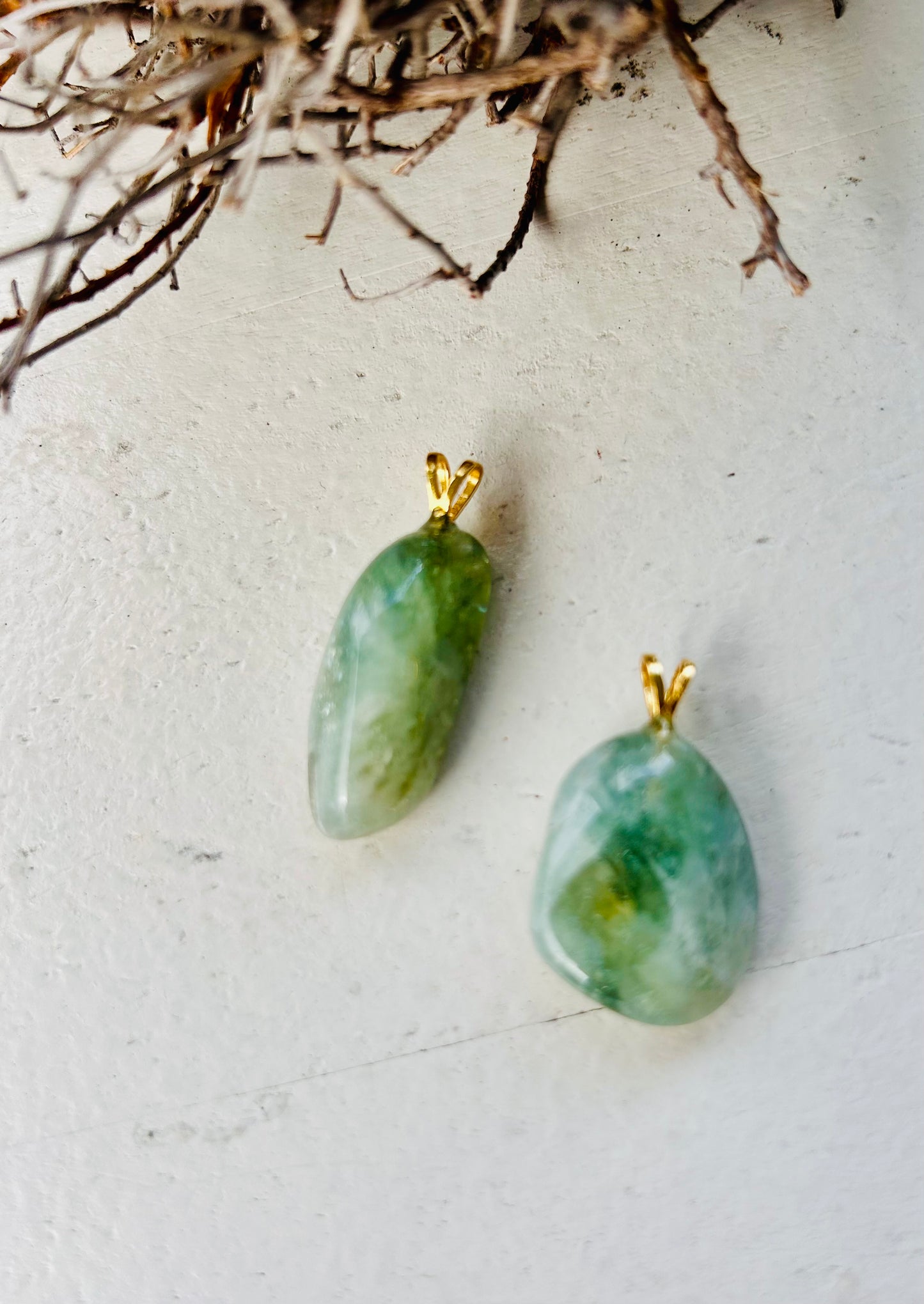 Collier pendentif en prasiolite