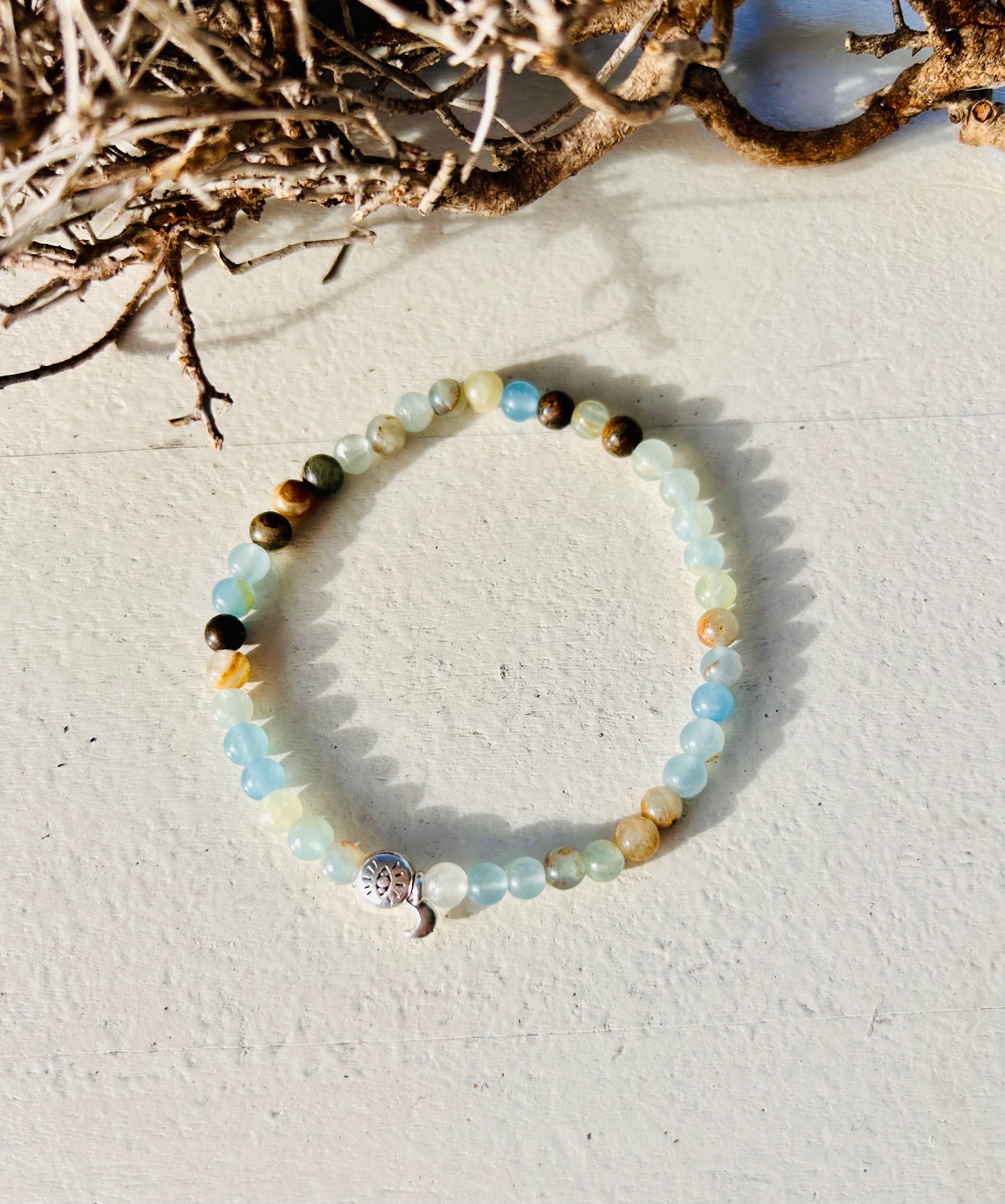 Bracelet Aragonite – Bleu et Marron