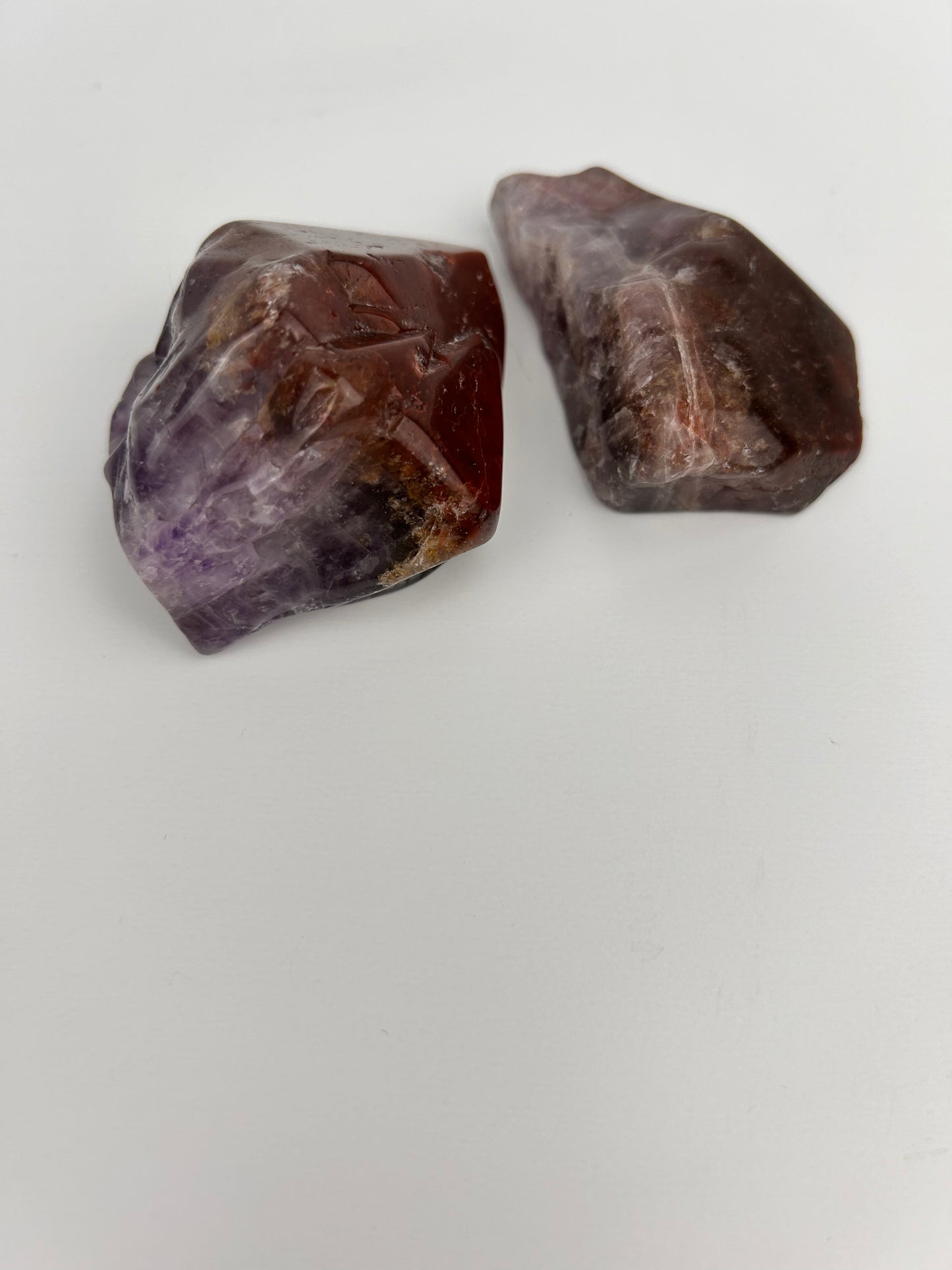 Pointe de quartz goethite (cacoxénite)