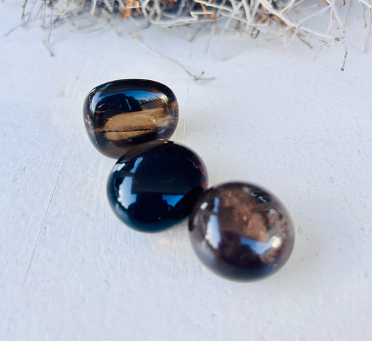 Pierre roulée en quartz fumé de qualité A