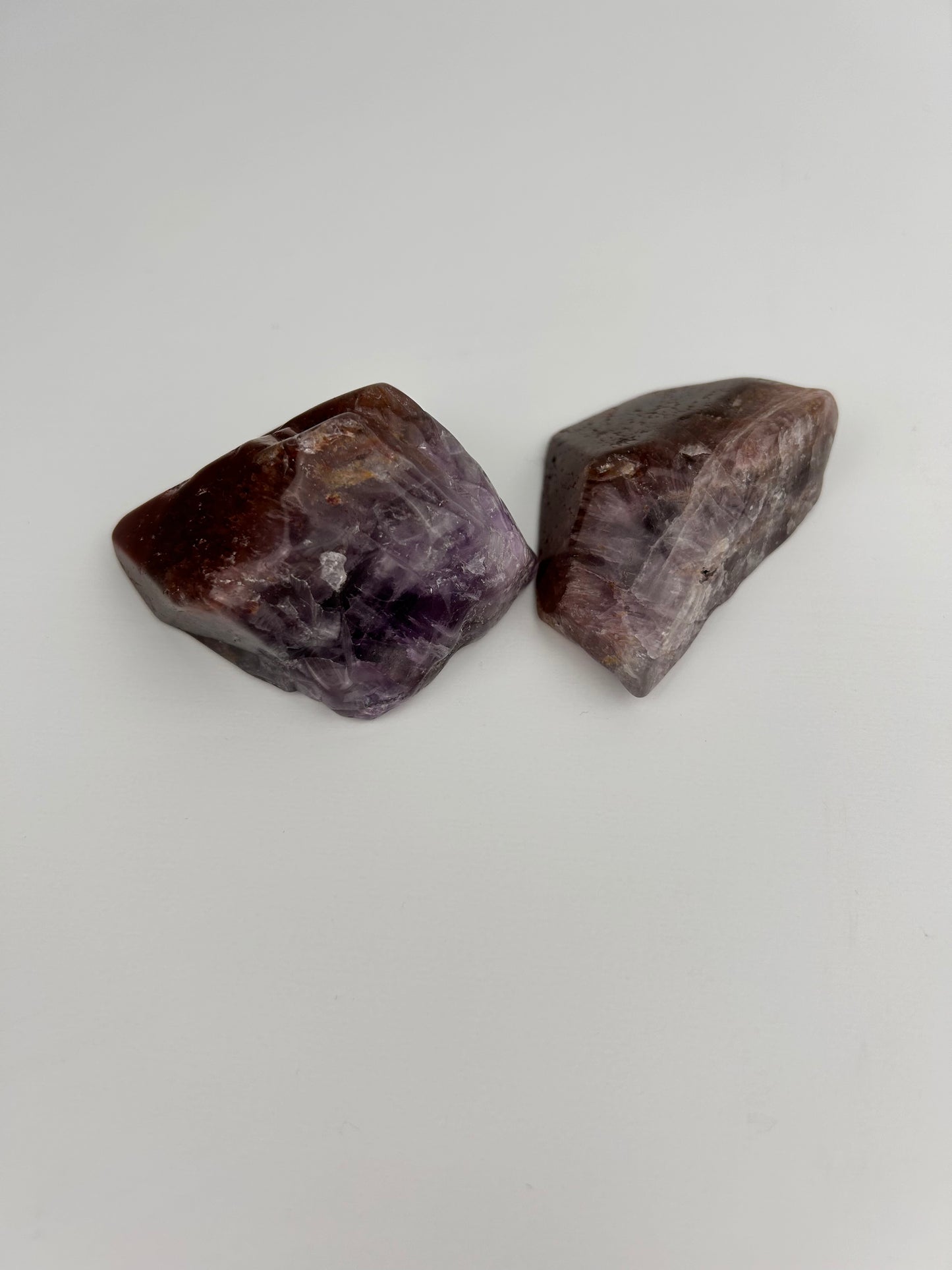 Pointe de quartz goethite (cacoxénite)