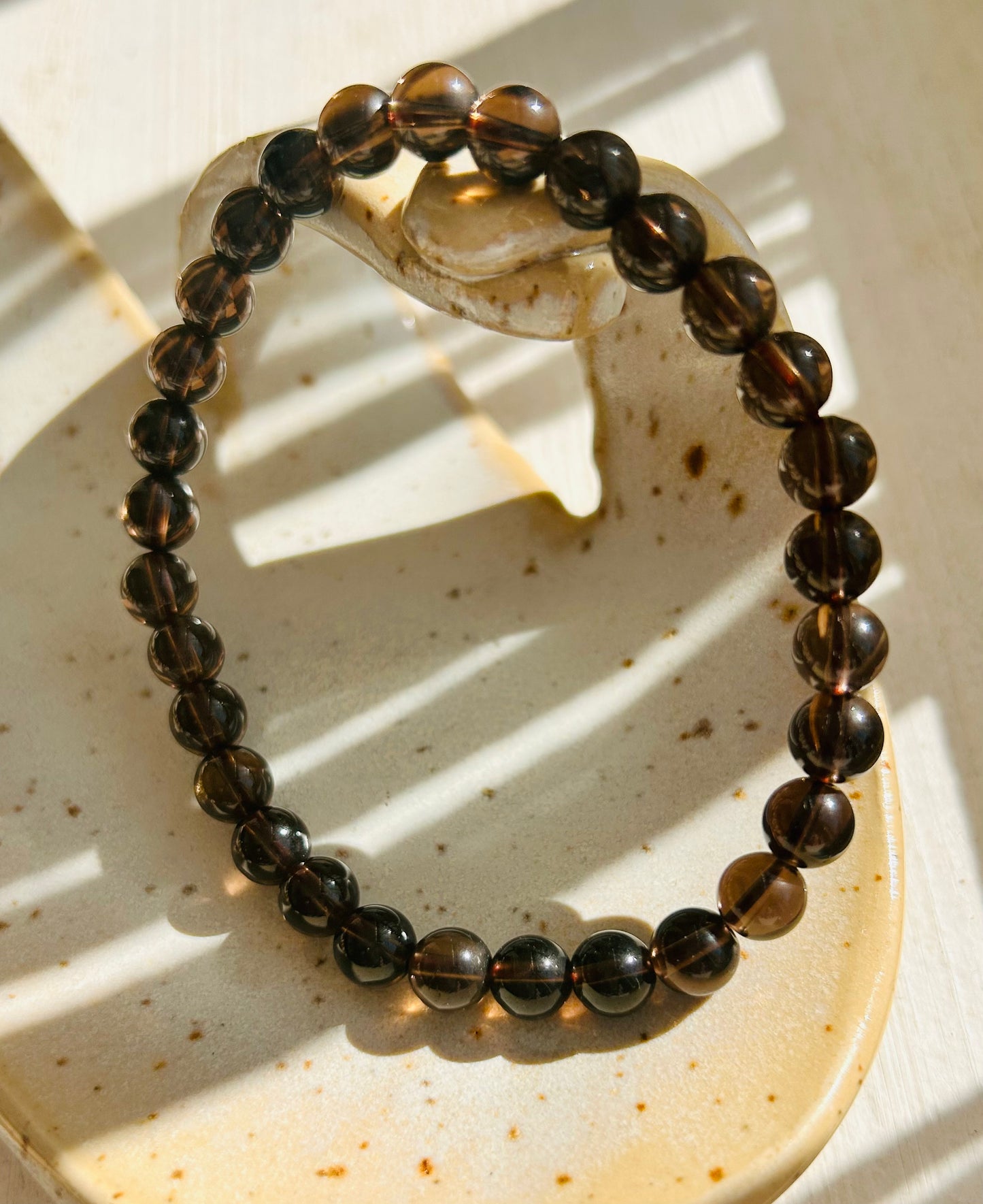 Bracelet en quartz fumé