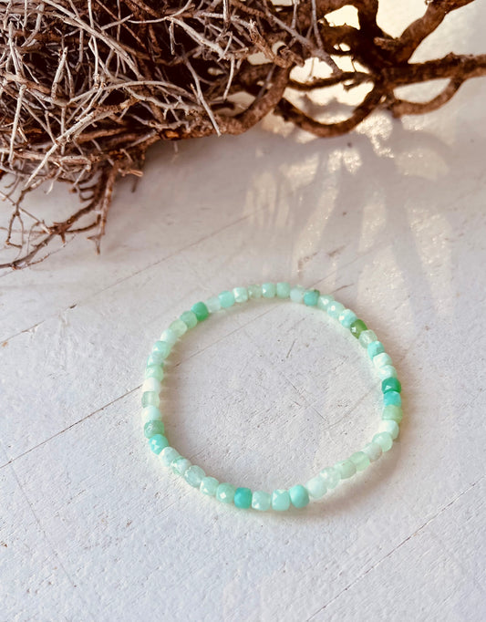 Bracelet en chrysoprase