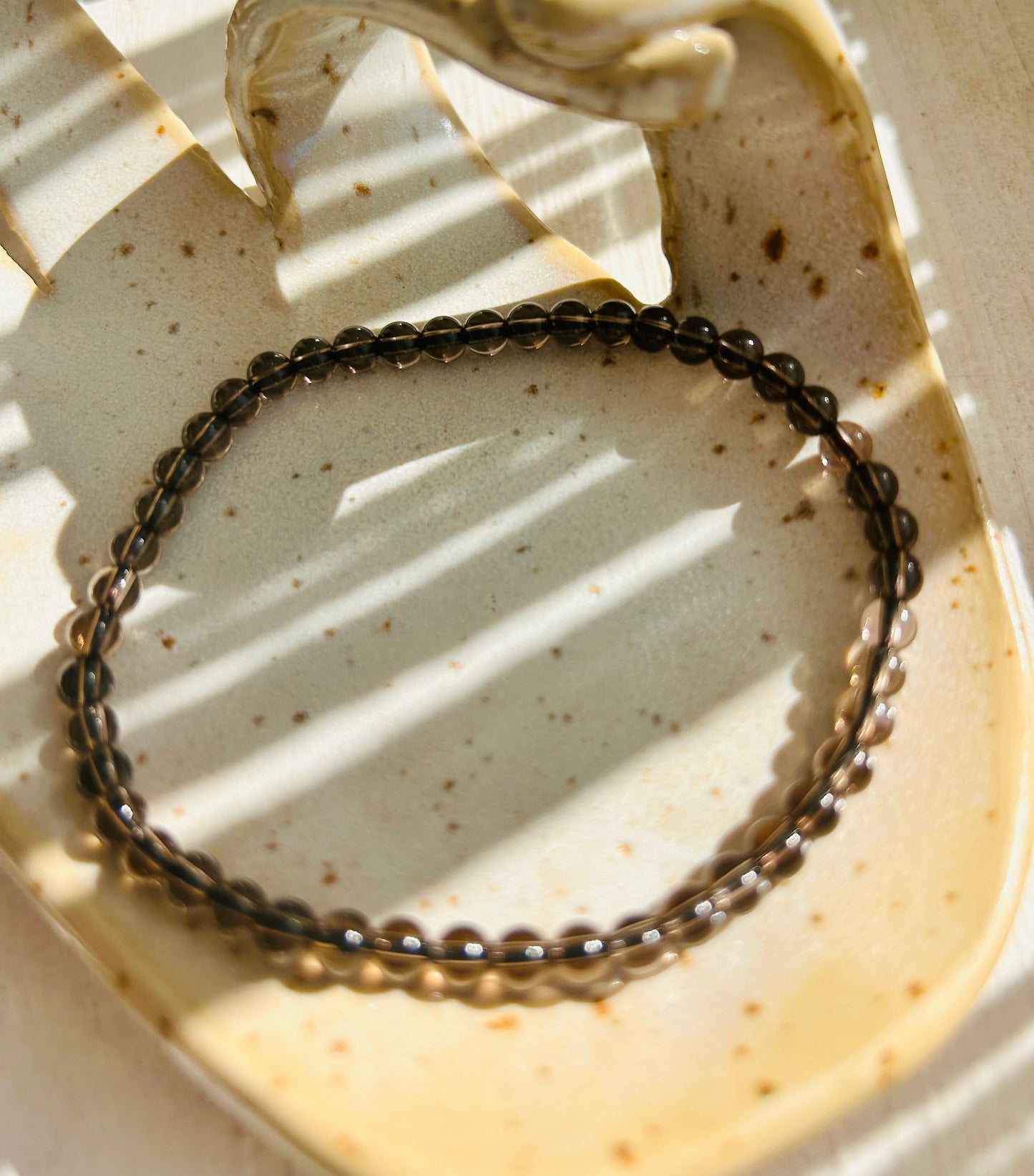 Bracelet en quartz fumé
