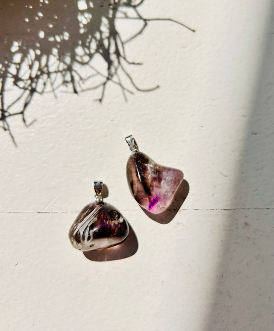 Pendentif Brandberg en améthyste avec œillet en argent