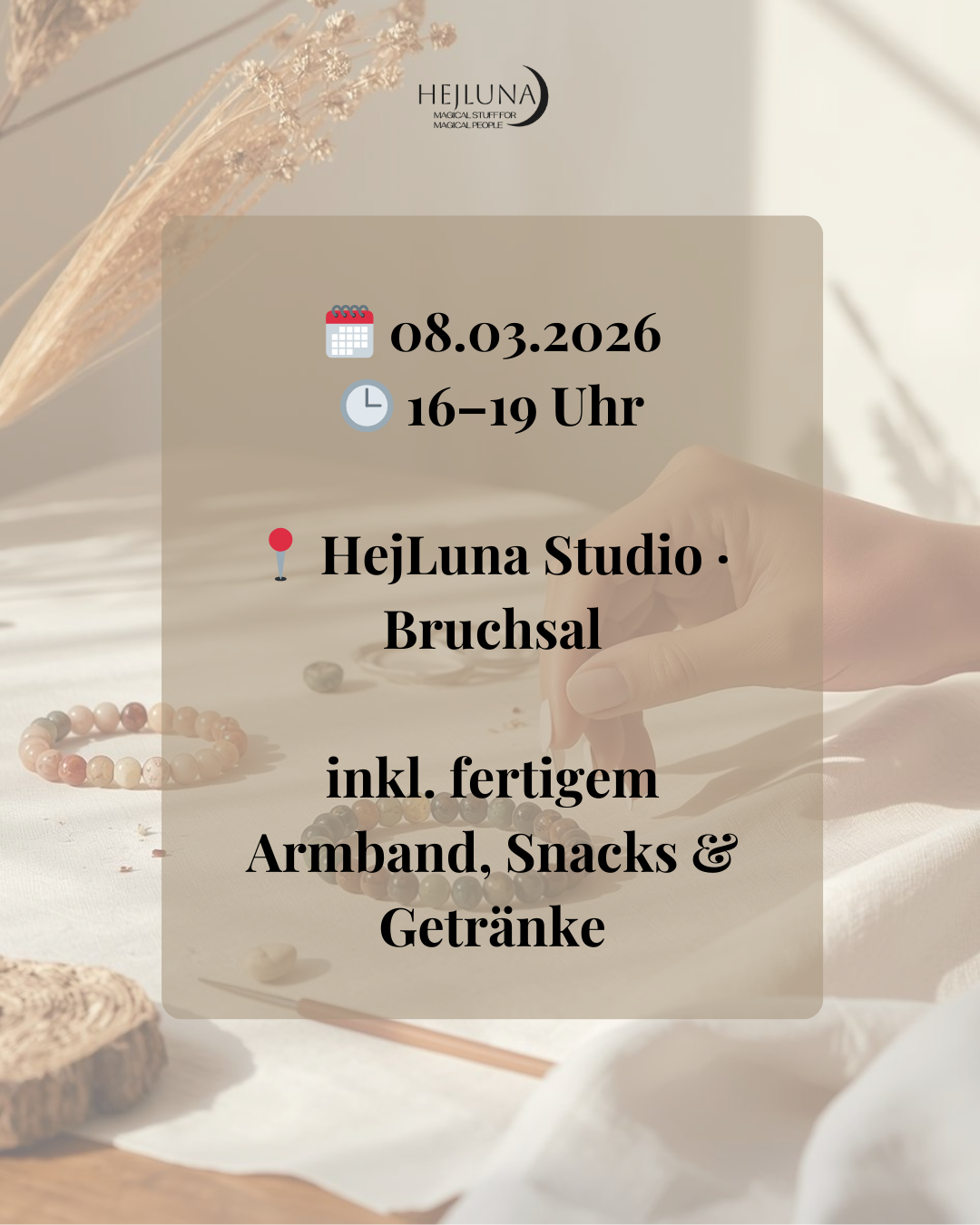 Workshop in Bruchsal | Sacred Self · Weiblichkeit & Selbstliebe – Armband-Workshop