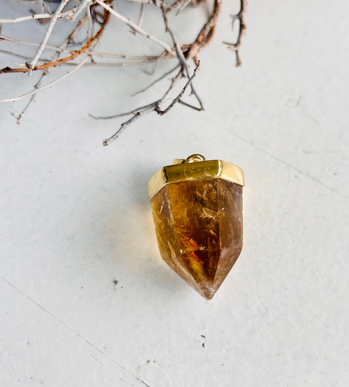 Pendentif en citrine