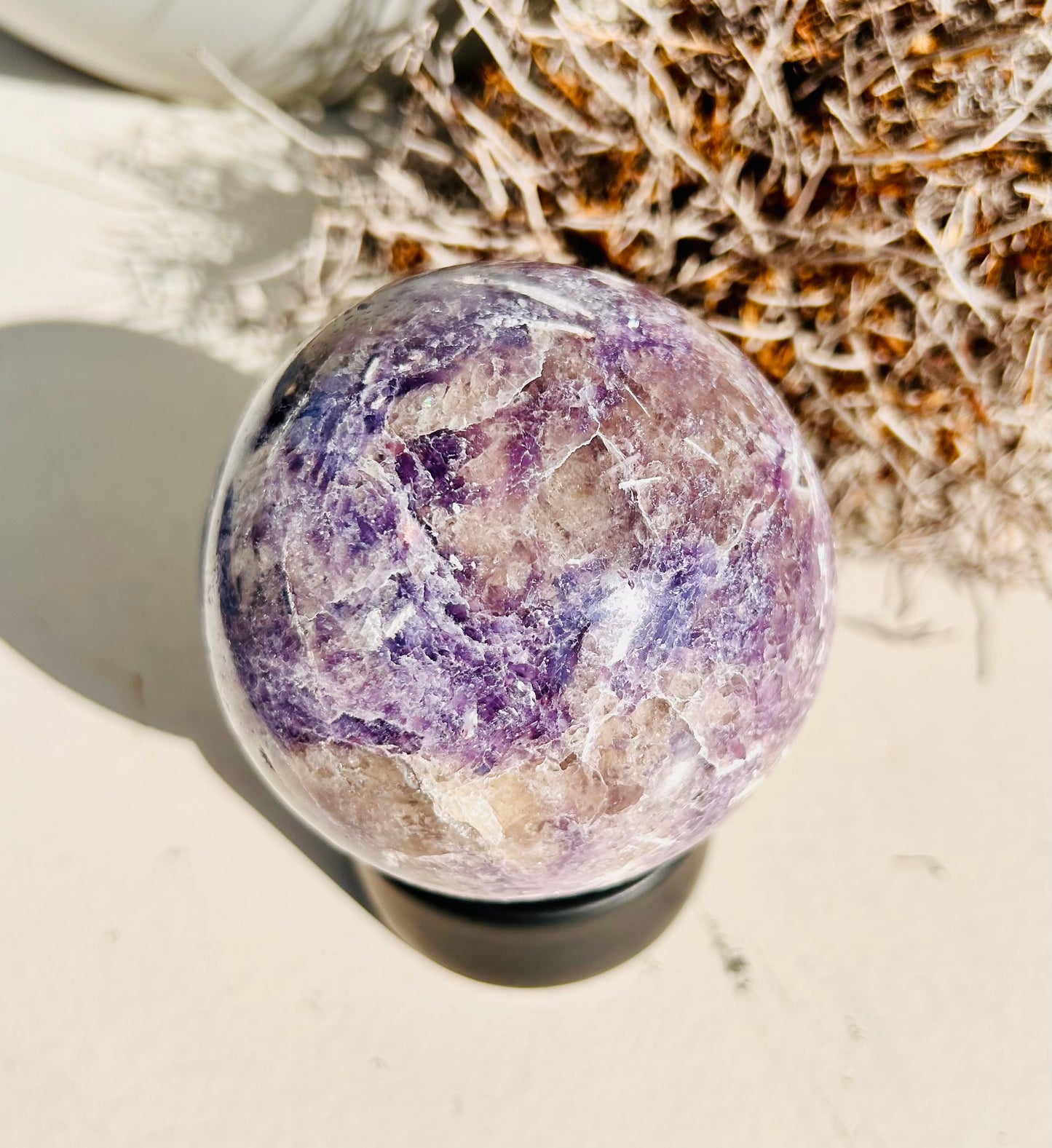 Sphère de lépidolite
