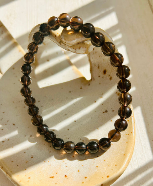 Bracelet en quartz fumé