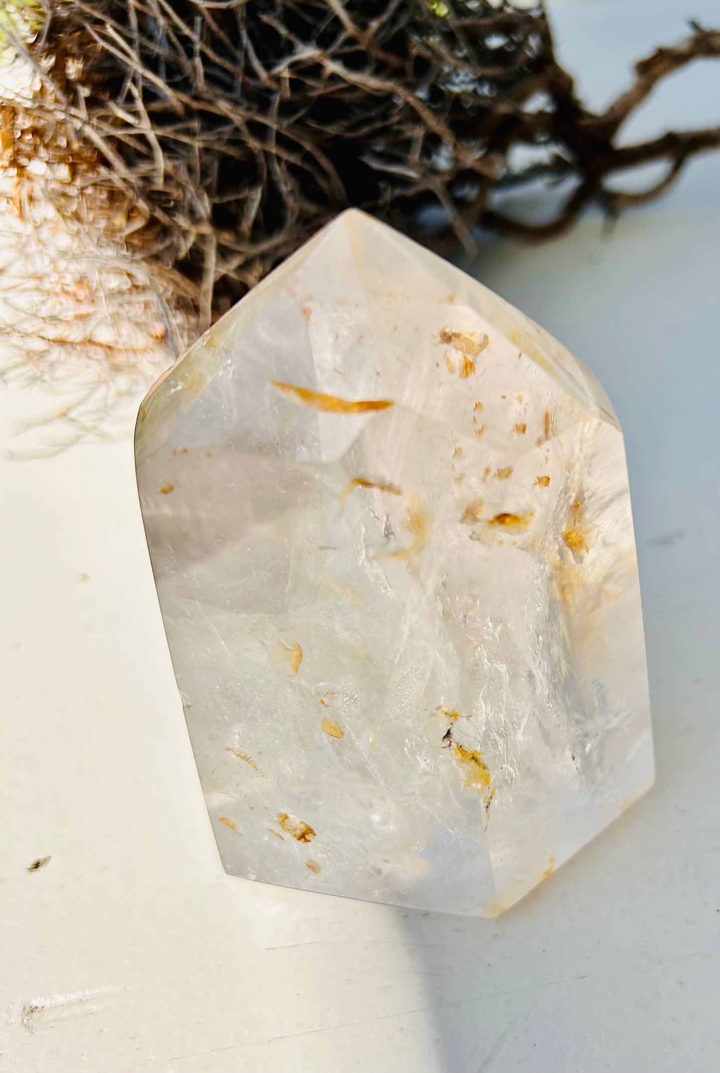 Pointe de cristal de roche | unique