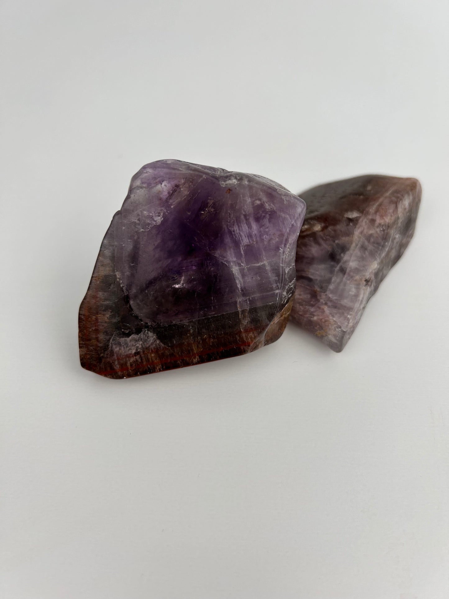 Pointe de quartz goethite (cacoxénite)