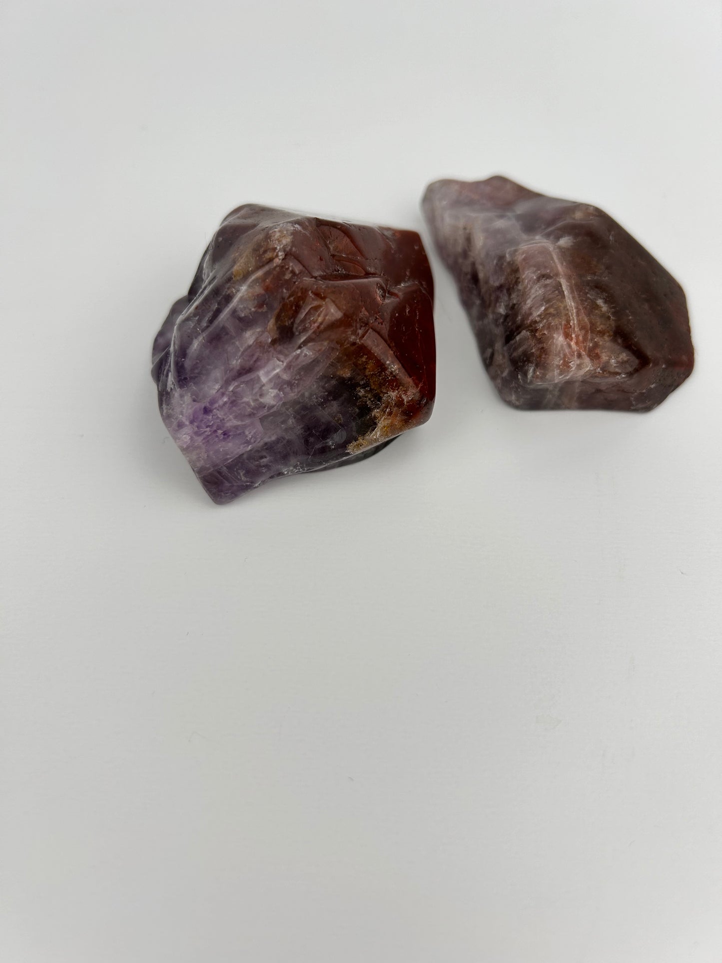 Pointe de quartz goethite (cacoxénite)