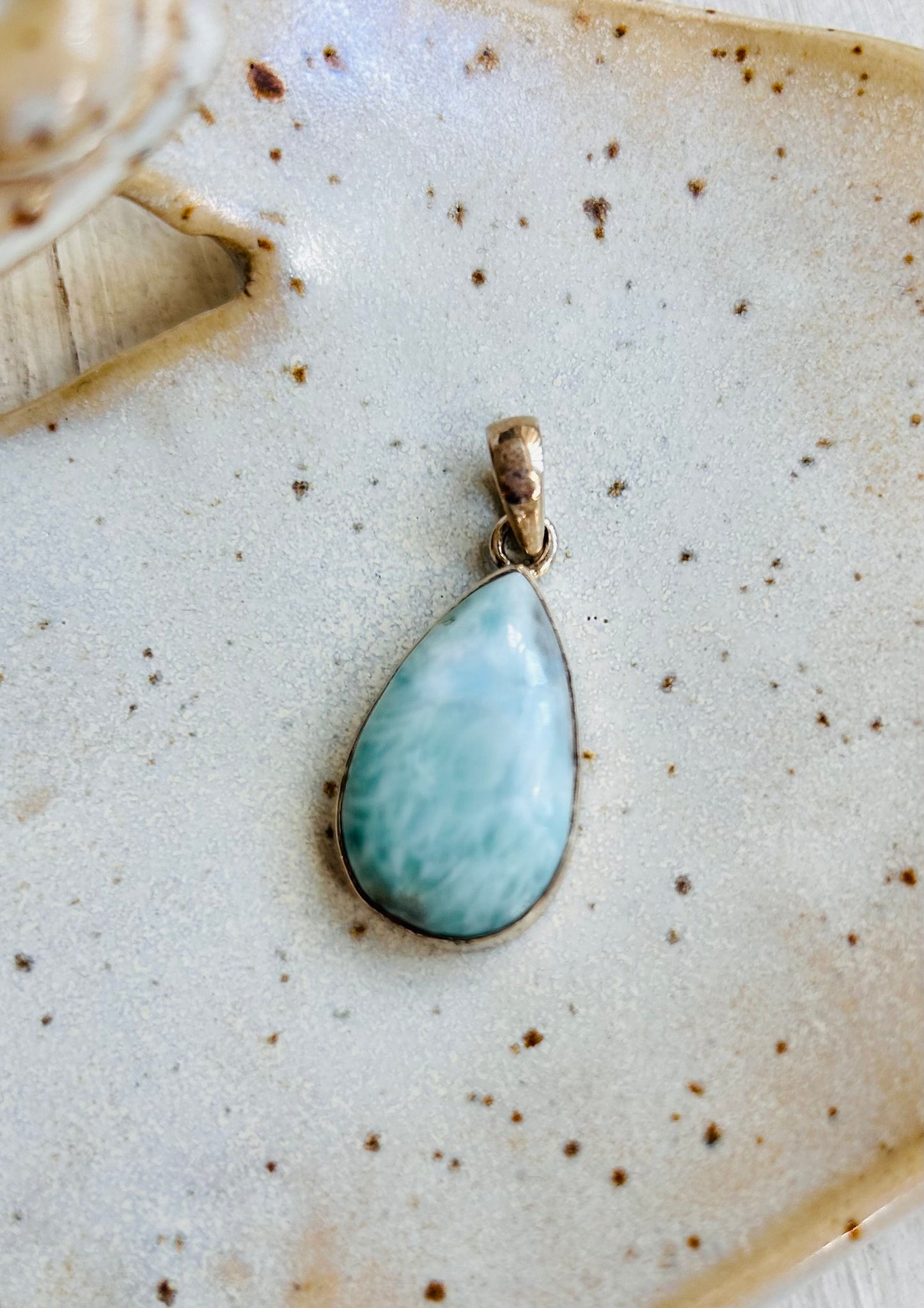Larimar Ketten Anhänger 925 Silber | Unikat