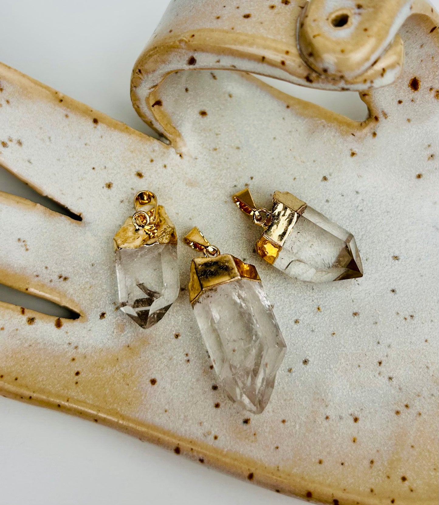 Pendentif en cristal de roche | Or