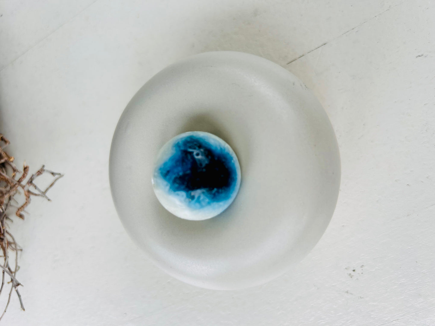 Boule de cristal de glace bleue (Glacèrite)