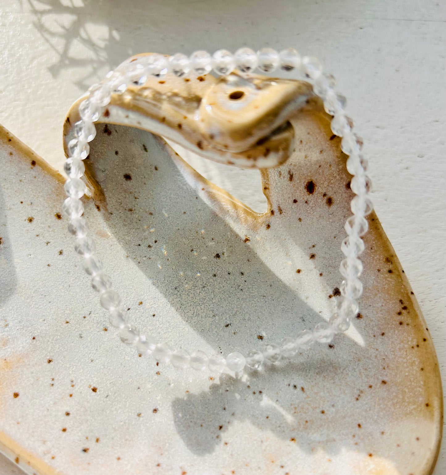 Bracelet en cristal de roche | Facetté | Boule