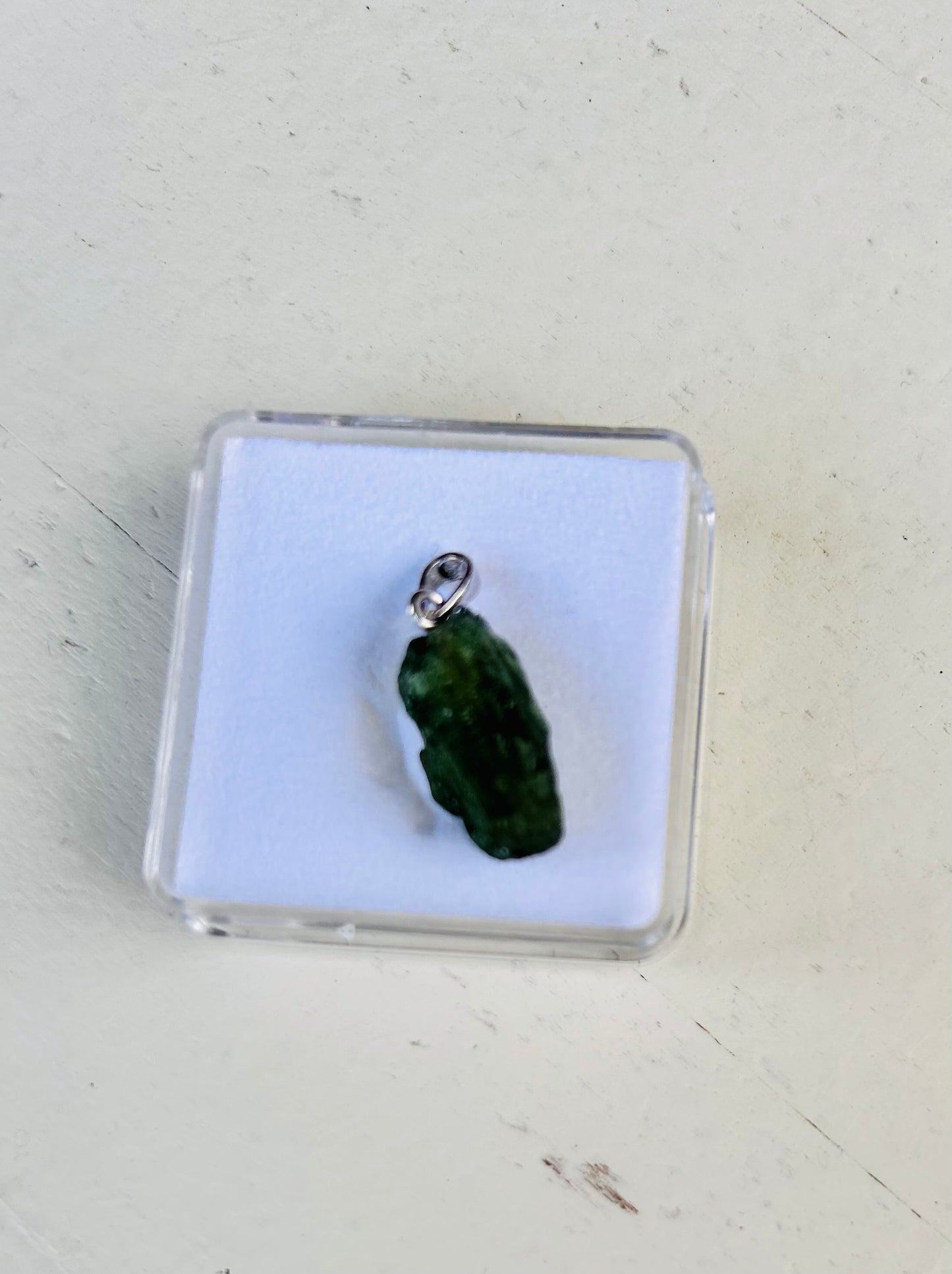 Pendentif en moldavite | Boucle en argent 925 | Pièces uniques