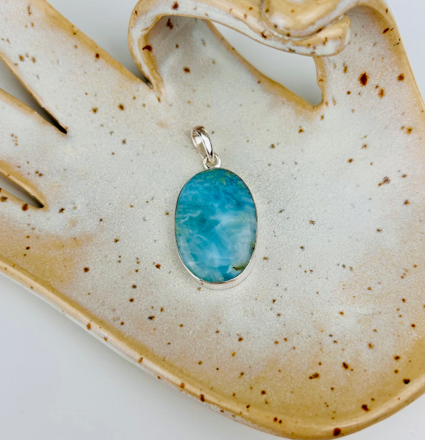 Larimar Ketten Anhänger 925 Silber | Unikat