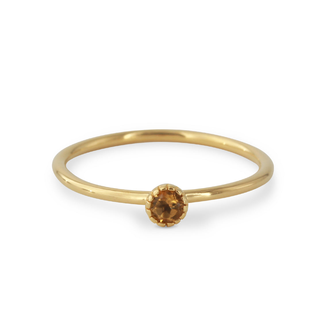 Bague citrine | argent 925 | plaqué or