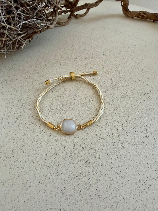 Greta - Kordelarmband mit Kristall