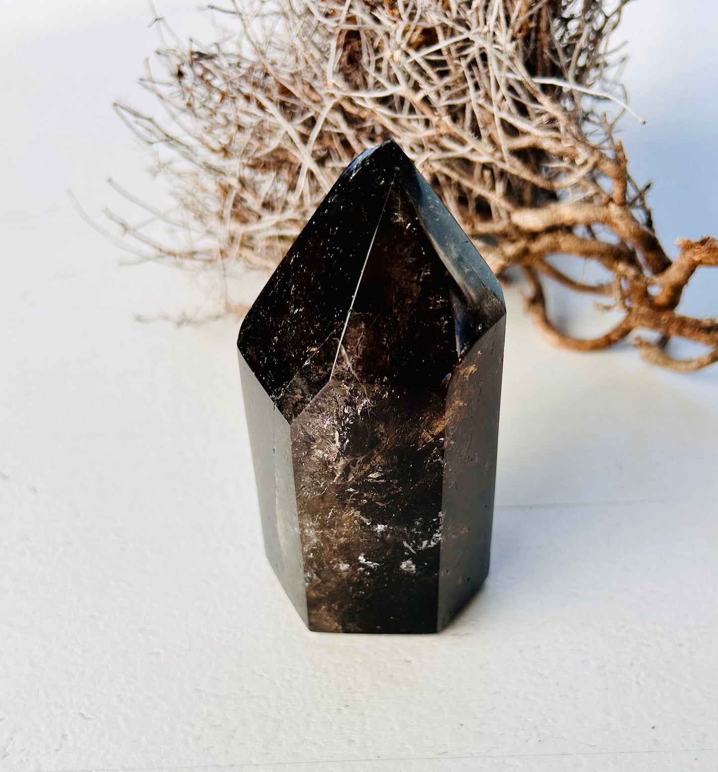 Pointes de quartz fumé