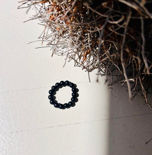 Bague perle sur élastique | différents types de pierres