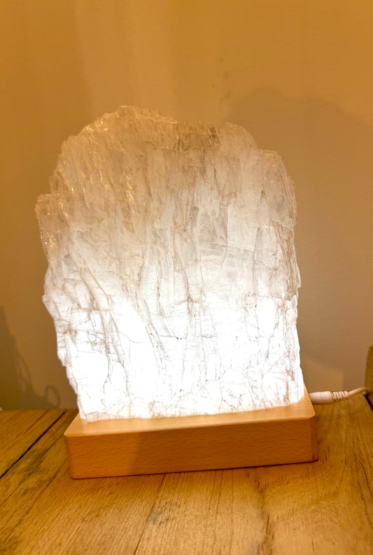 Selenit-Marienglas-Lampe | Limited Edition