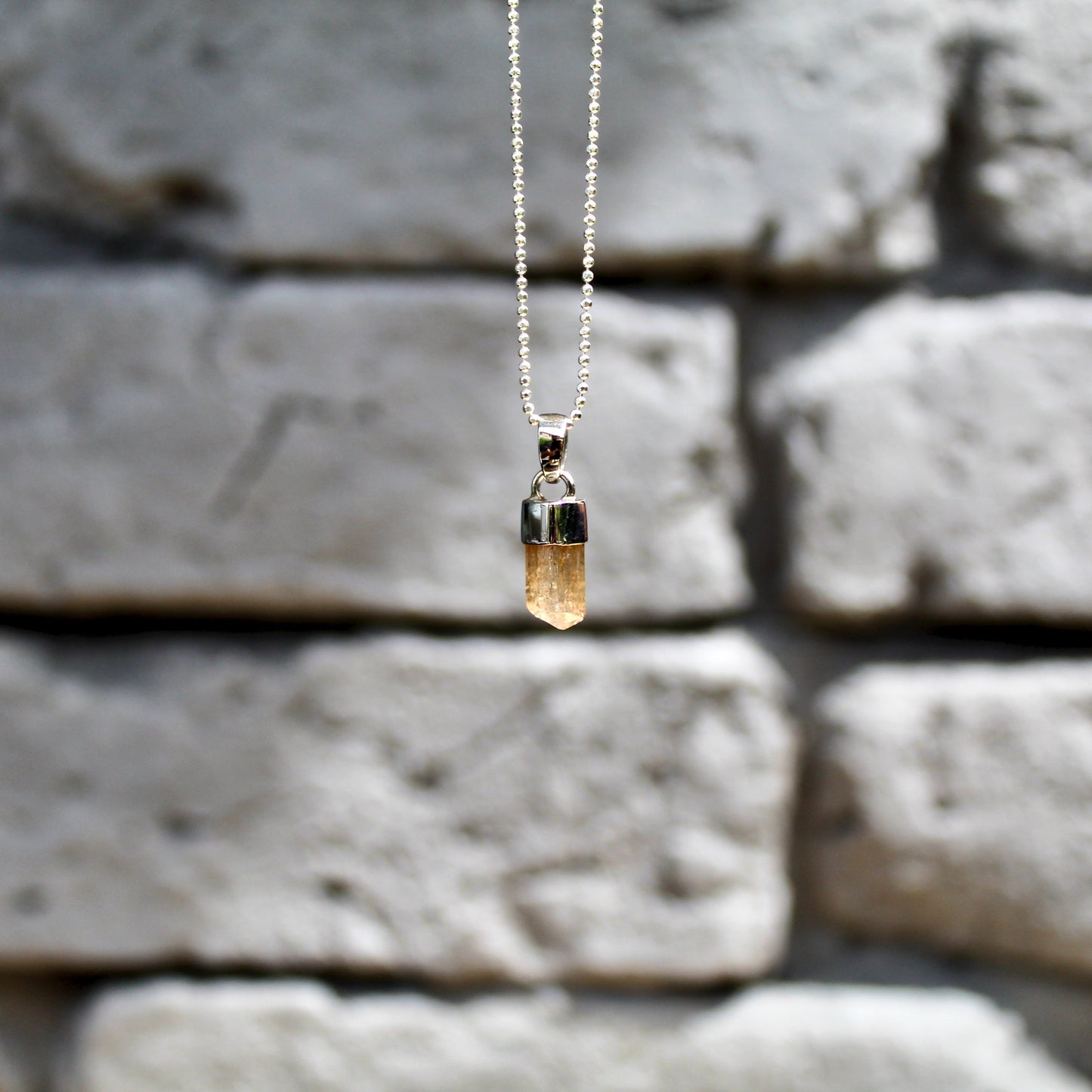 Topaze impériale | Pendentif en or et topaze
