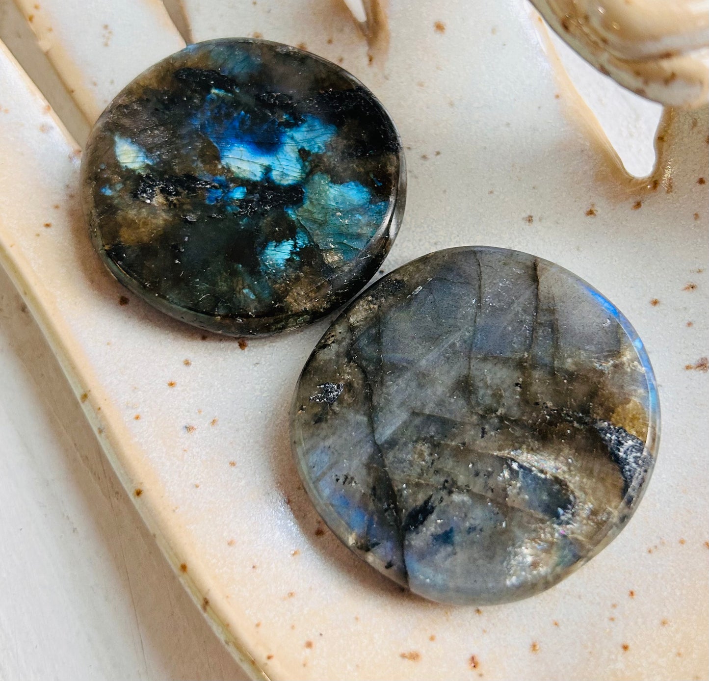 Pierre disque de labradorite