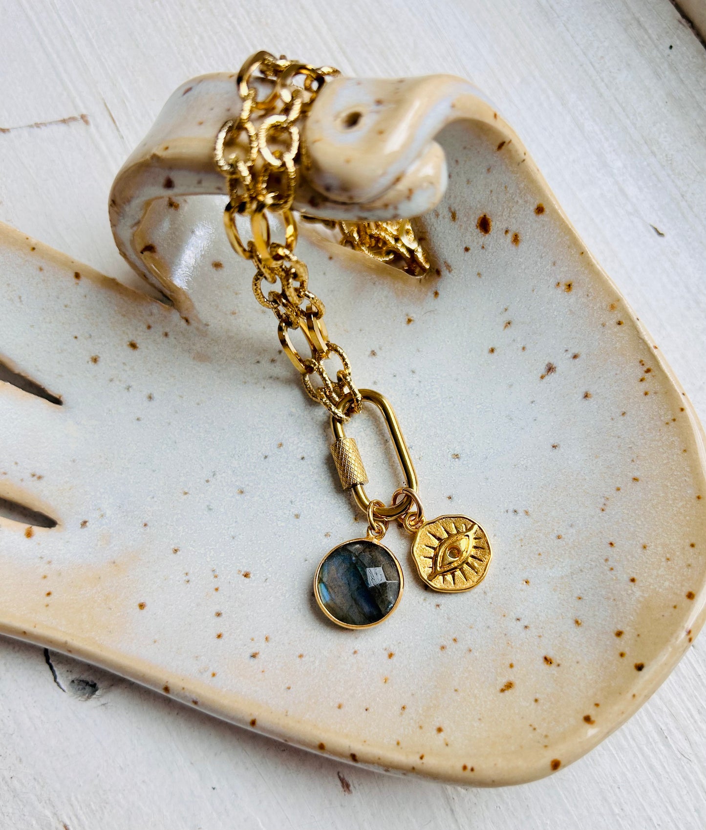 Collier en labradorite - Mauvais œil