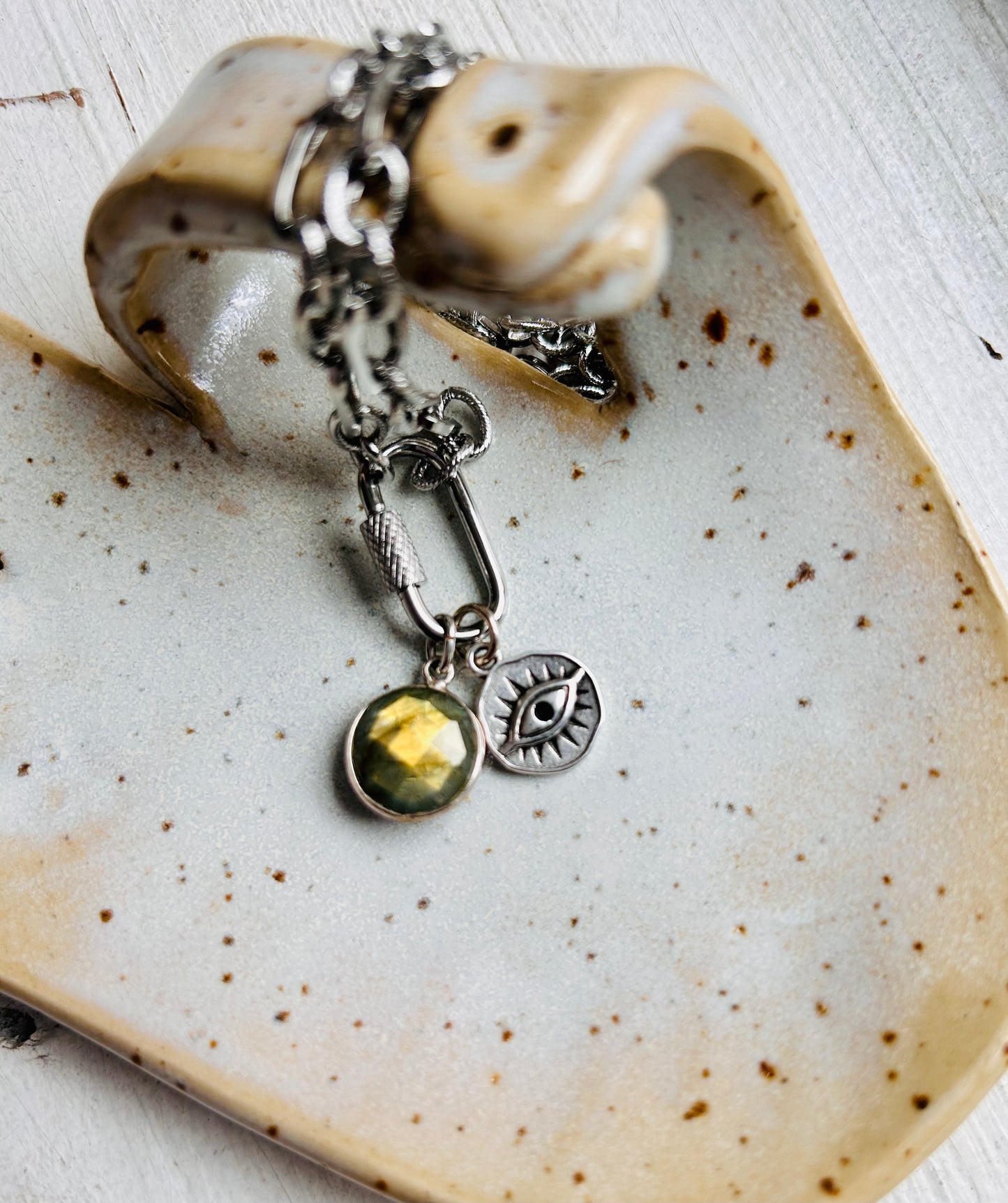 Collier en labradorite - Mauvais œil