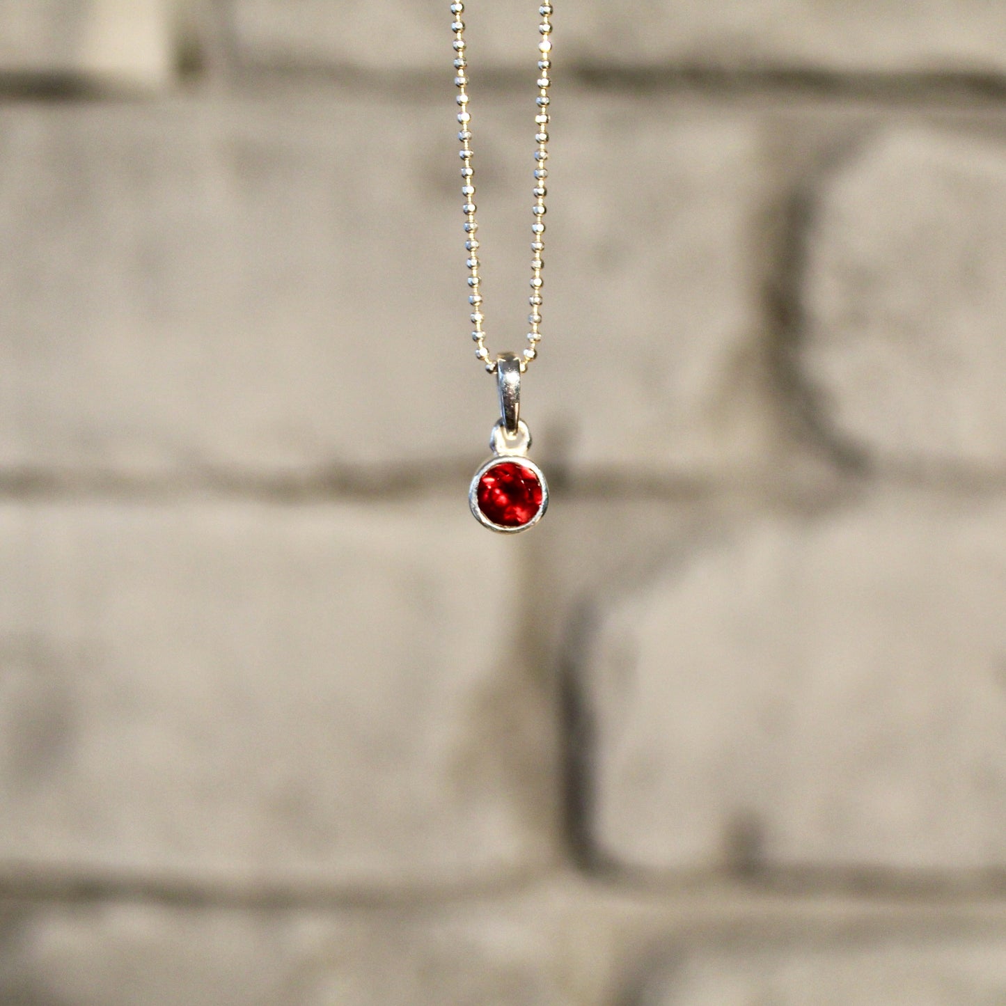 Pendentif grenat | Argent 925 | Or 24 carats | Édition limitée