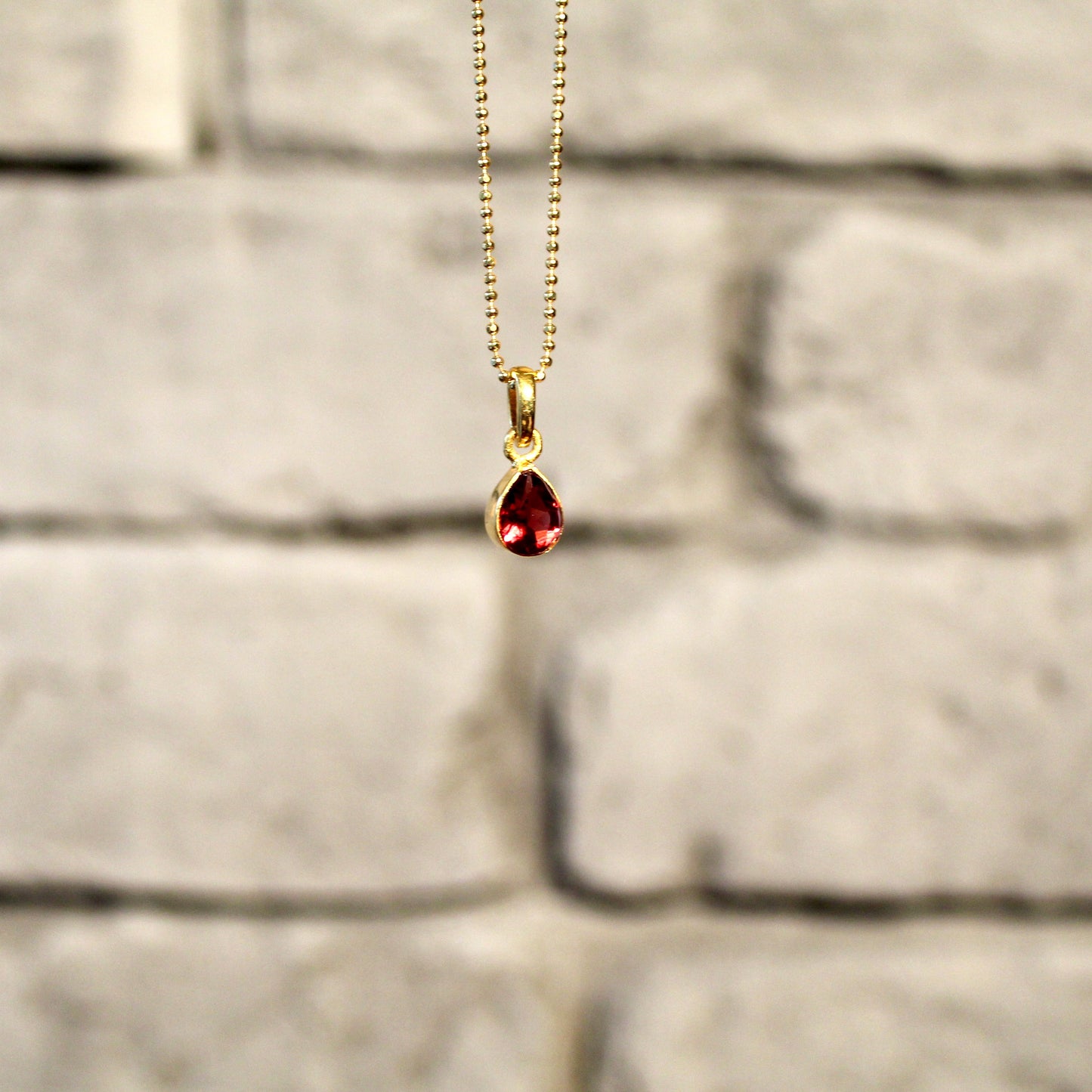 Pendentif grenat | Argent 925 | Or 24 carats | Édition limitée