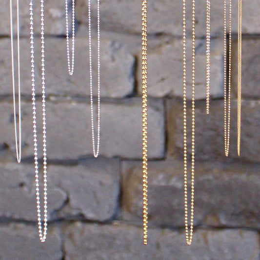 Chaîne à billes en argent 925 et argent 925 plaqué or | 1,5 mm