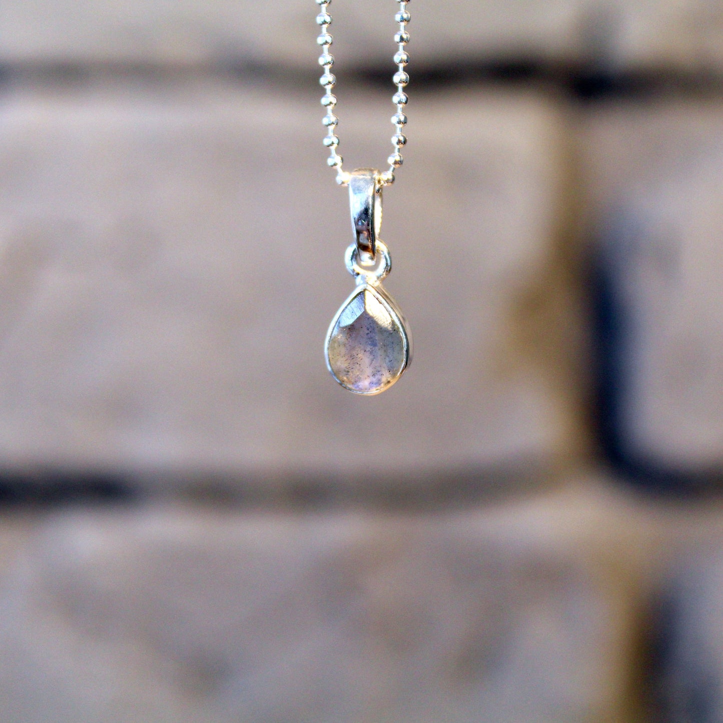 Pendentif labradorite en argent 925 | Or 24 carats