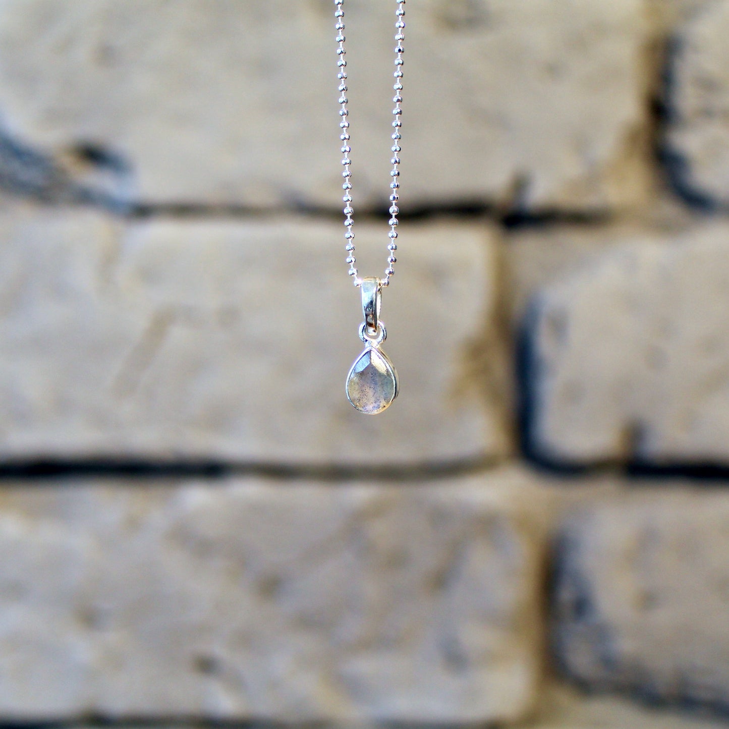 Pendentif labradorite en argent 925 | Or 24 carats