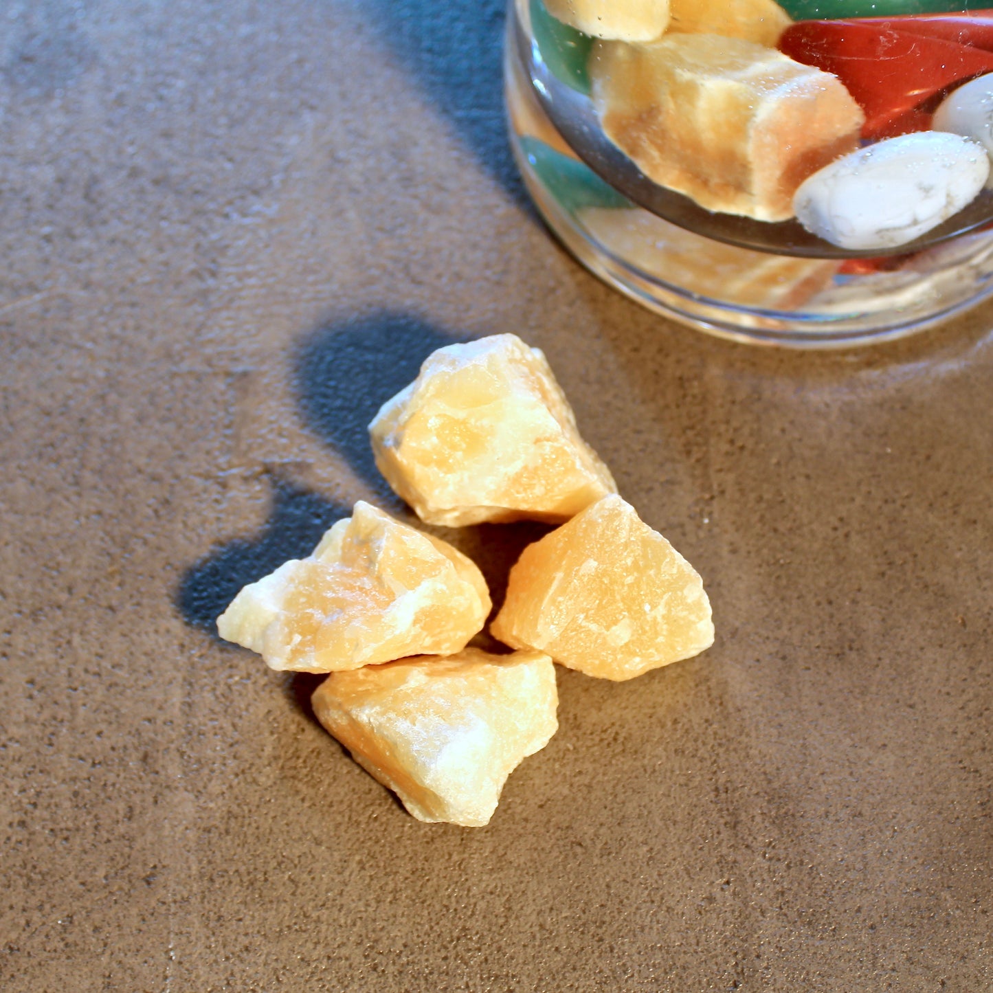 Calcite orange brute | Ensemble de pierres à eau