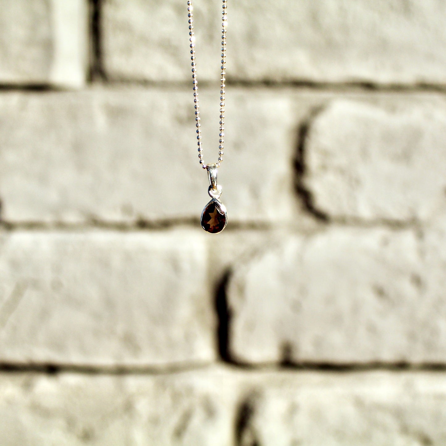 Pendentif en quartz fumé | Argent 925 | Plaqué or 24 carats