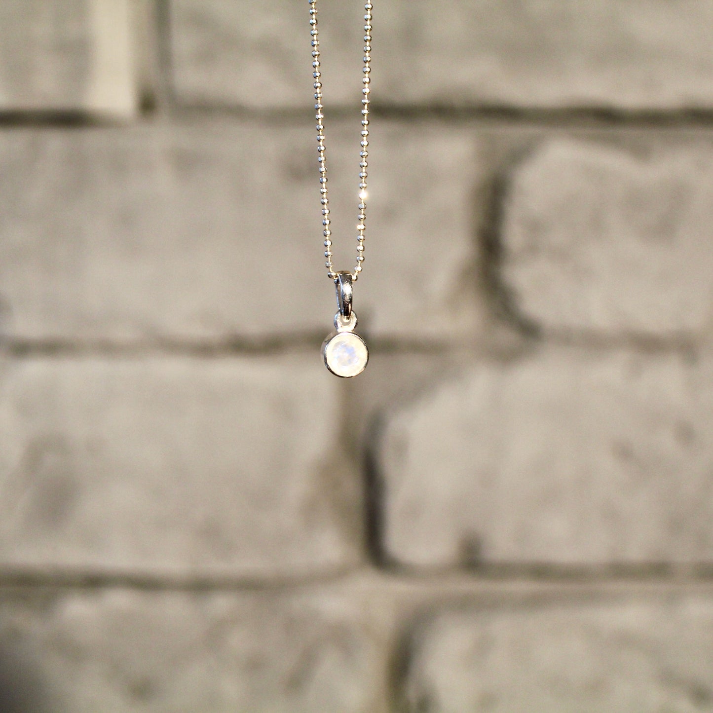 Pendentif pierre de lune arc-en-ciel | Argent 925 | Plaqué or 24 carats