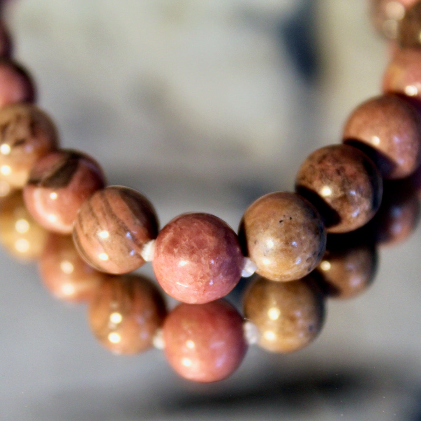 Bracelet en rhodonite