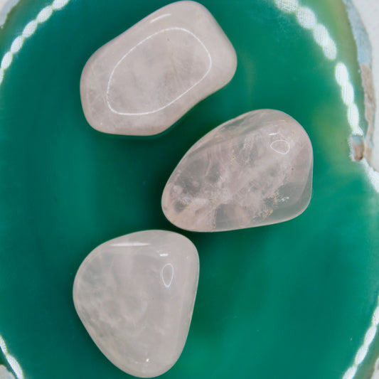 Rosenquarz Trommelstein