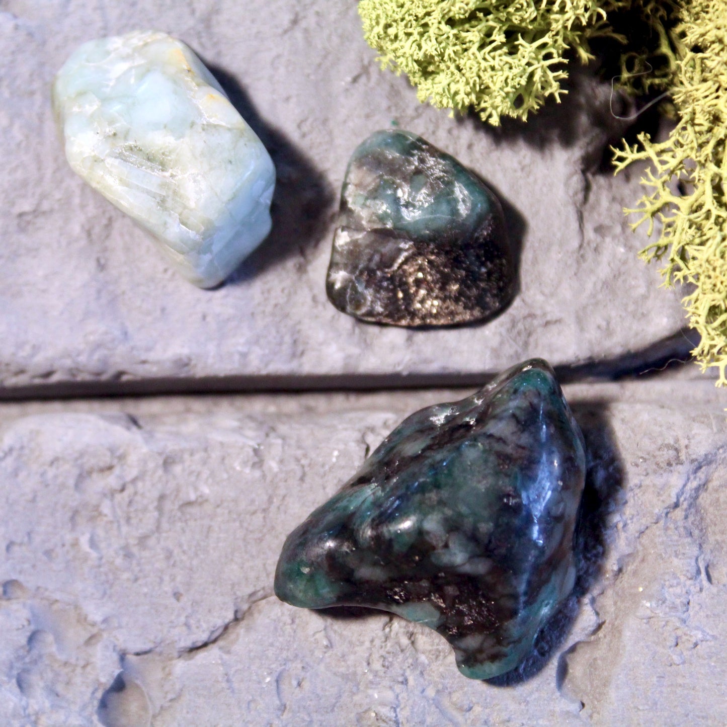 Pierre roulée émeraude