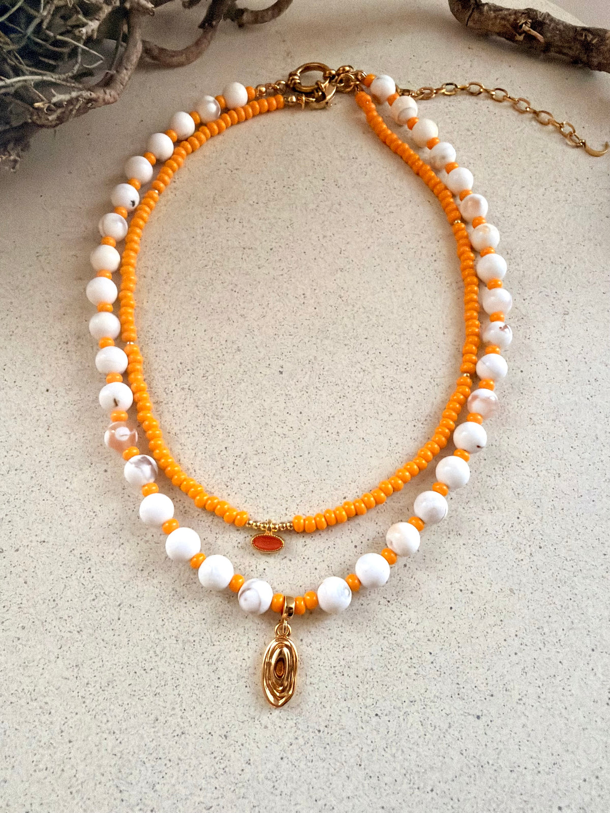 SUNSET SOUL als Layering Kette mit Edelsteinschmuck