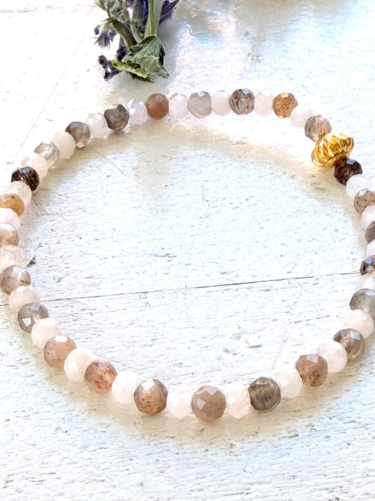 Rhiannon - Armband | Mondstein Morganit Kunzit Armband