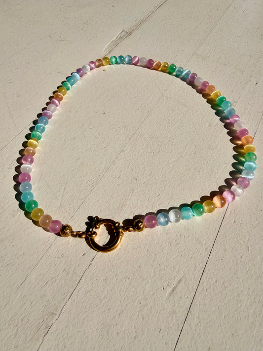 Selenit Choker „Aura Glow"