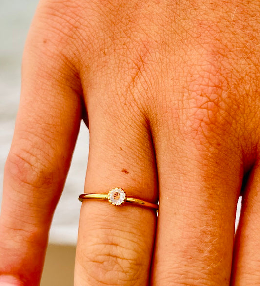 Mondstein Ring | 925 Silber vergoldet